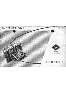 Agfa Isolette 2 manual. Camera Instructions.